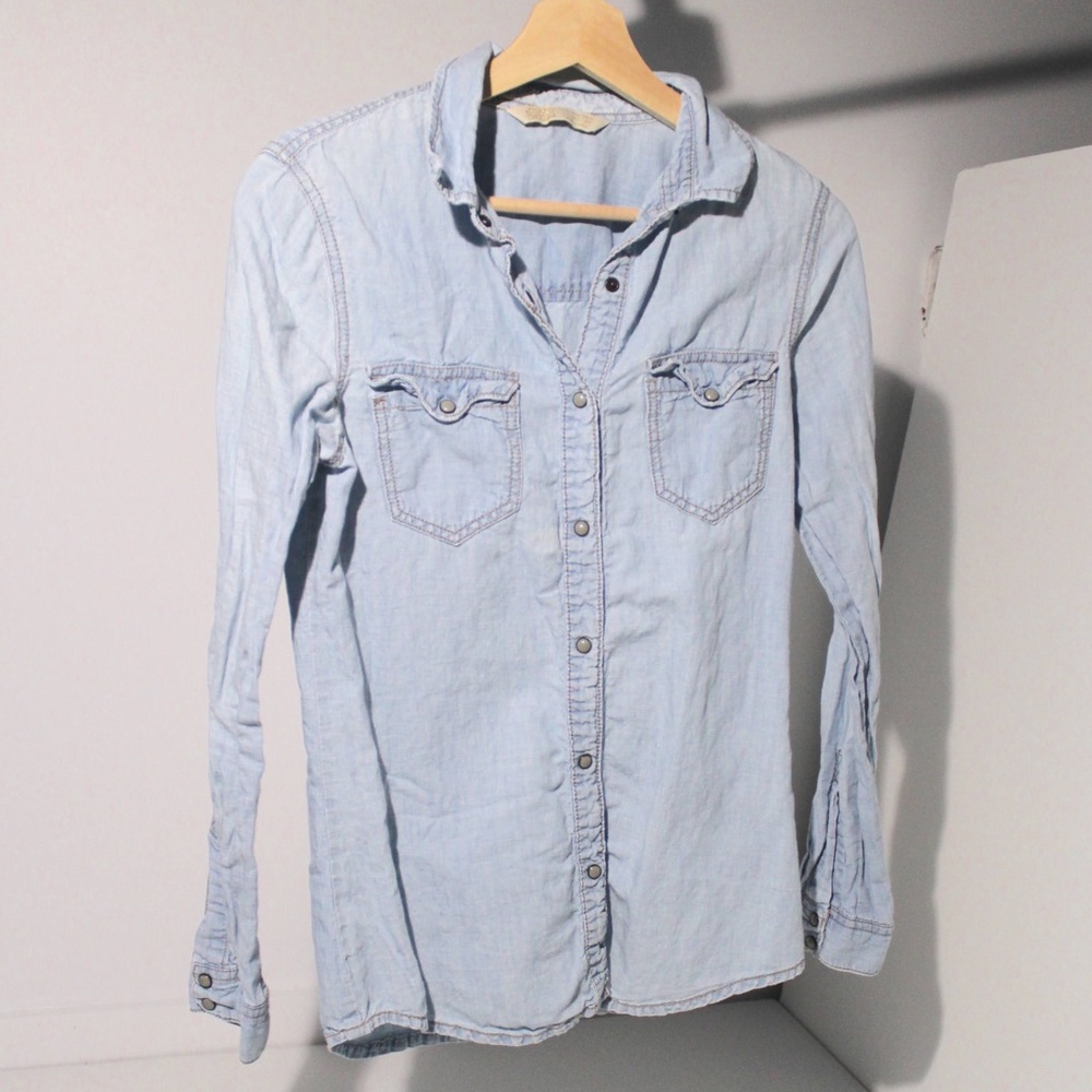 Zara Denim Button Up